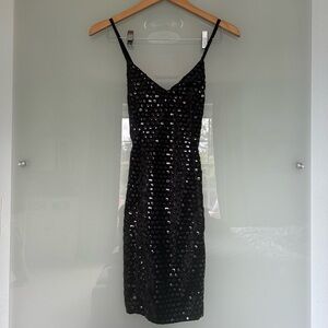 Betsy Johnson Black Sequin Dress